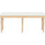 Banc rembourré pour salle à manger, conception rétro, 50,4 pouces, 6 pieds solides, capacité de 330 lb, aspect naturel du bois vieilli