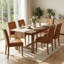 Chaise de salle à manger rembourrée, chaise de cuisine Parsons moderne, chaise d'appoint à haut dossier avec pieds en bois massif-695032666-695032667