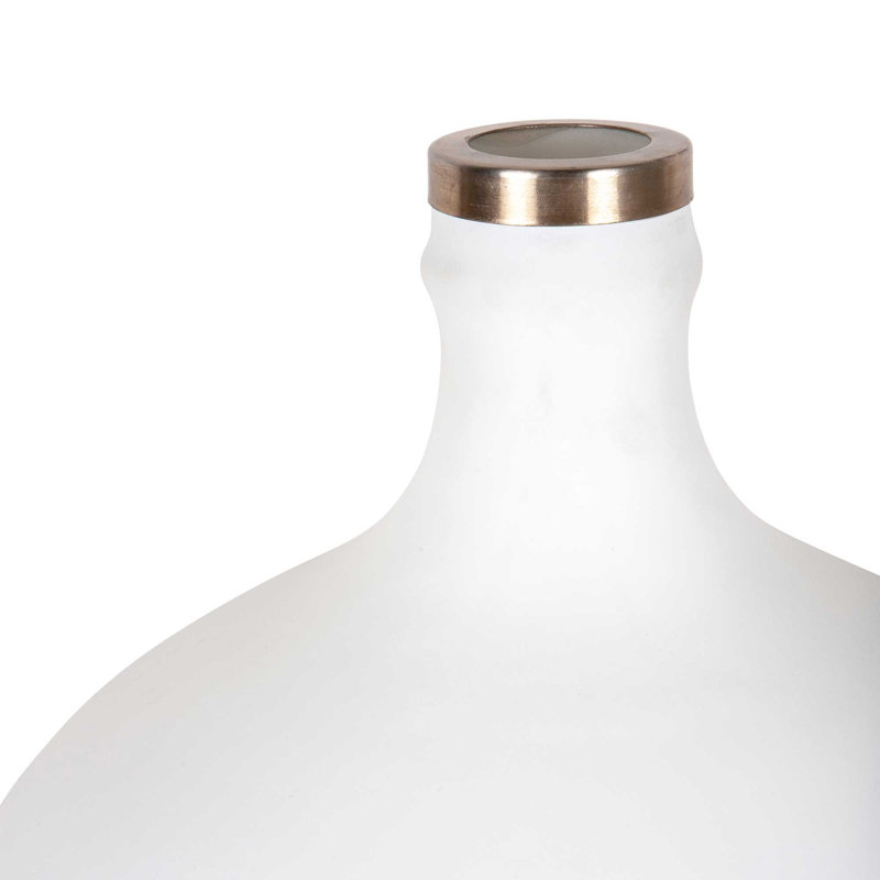 Valier 15.75" H Matte White Glass Vase