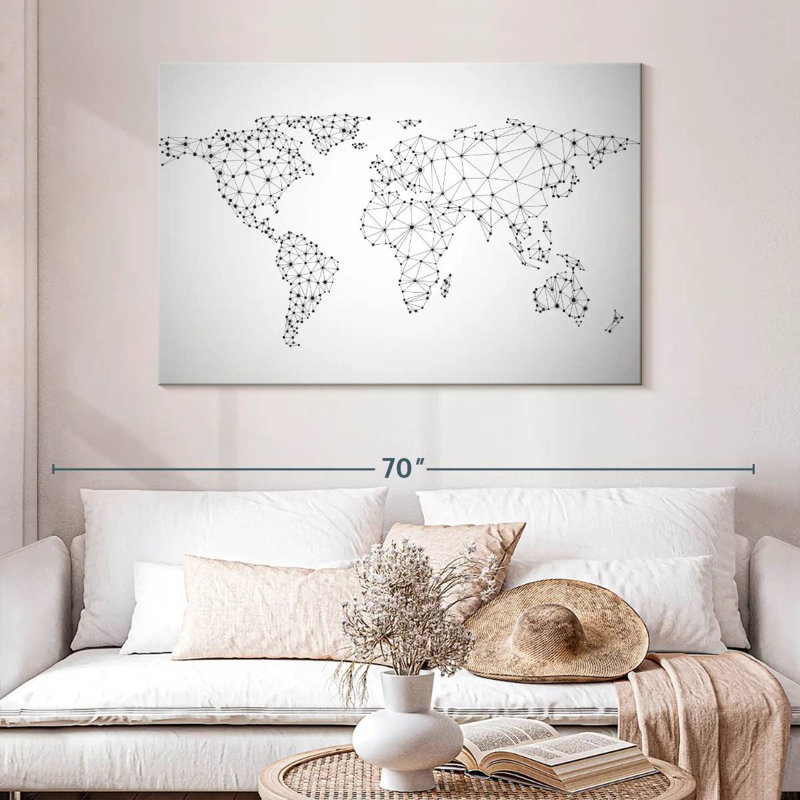 Carte du monde du réseau Aliaz, H 32 po x l 48 po
