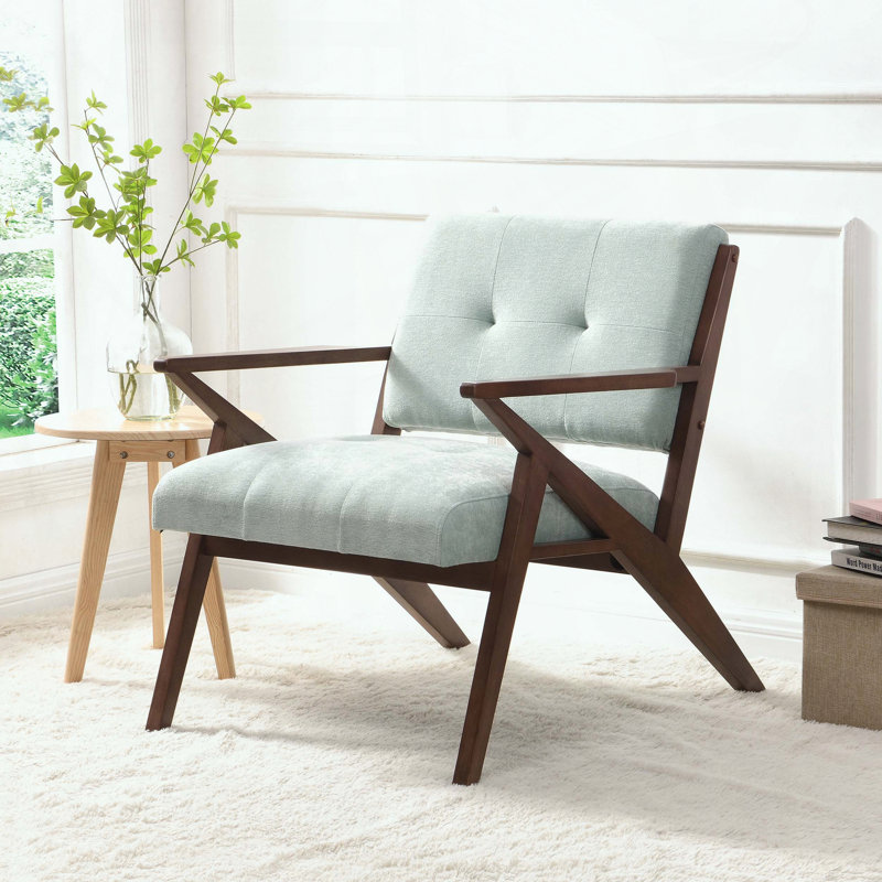 Chaise d'appoint Mid-Century moderne avec coussins moelleux