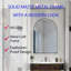 Armoire à pharmacie encastrée 24 po x 36 po, armoire de salle de bain murale en métal avec miroir et tablettes réglables, miroir mural avec rangement pour salle de bain, noir mat