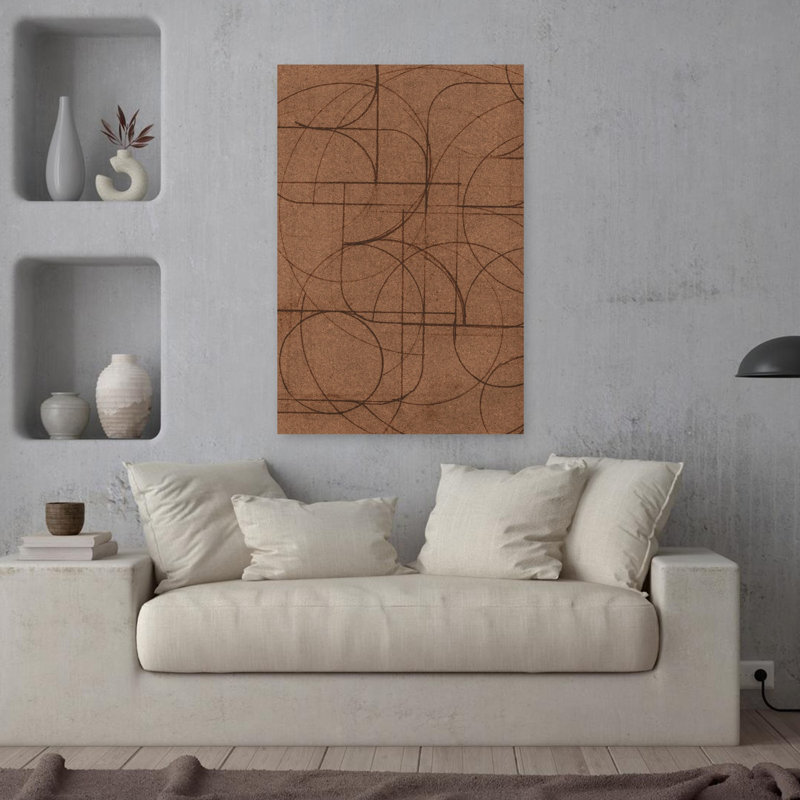 Art contemporain abstrait géométrique contemporain, H 36 po x l 24 po