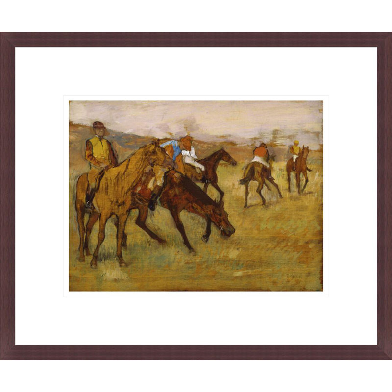 «Avant la course» par Edgar Degas, impression giclée sur cadre, H 13,75 po x l 16,42 po