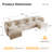 Clitheroe 6-Pieces Large Modular U-Shaped Sectional Sofa, Chenille Upholstered Couch with 2 Removable Ottomans-349618764