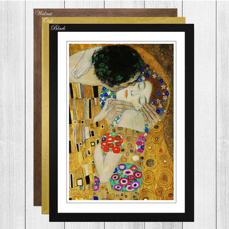 Gustav Klimt - Single Picture Frame Print, Walnut