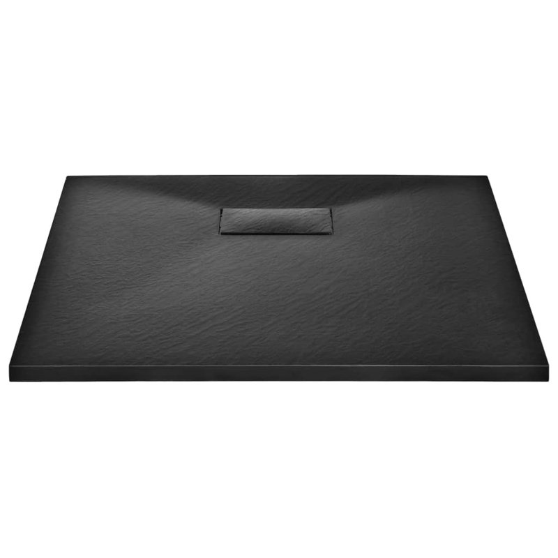 Jamerson Plastic Shower Tray, 2.6cm H x 90cm W x 90cm D, Black