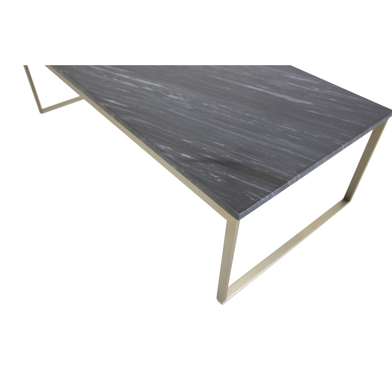 Avondale Sled Coffee Table, Black, Brass
