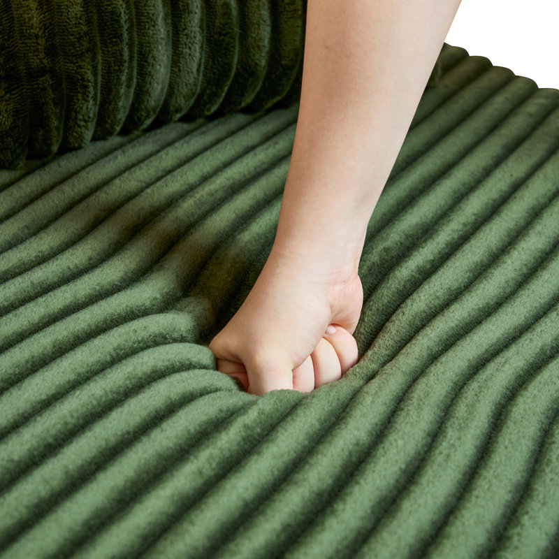 Fauteuil d'appoint pivotant surdimensionné avec revêtement moelleux et coussins décoratifs assortis - vert