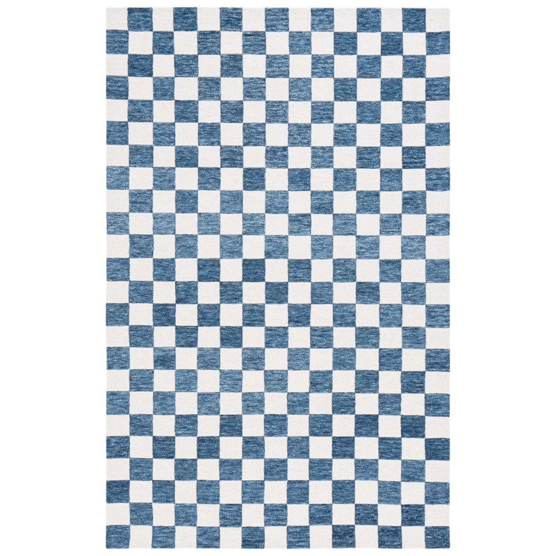 Freemont Area Rug In Blue/Ivory, Rectangle 3' x 5'