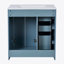 Ensemble de meuble-lavabo 30 po avec lavabo en céramique, armoire de rangement en bois massif, ensemble de meuble-lavabo autoportant avec 3 tiroirs et portes à fermeture douce
