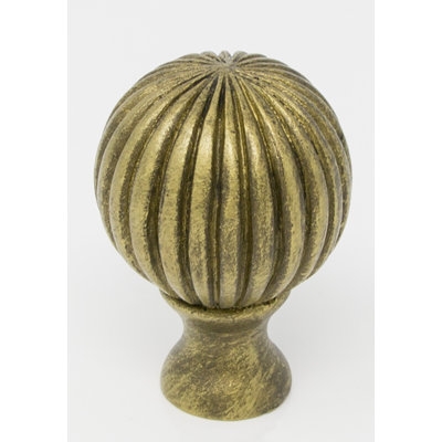 Abrahamsen Fluted Ball Lamp Finial