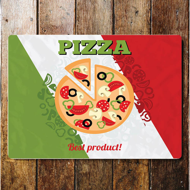 4205 Handmade Food & Beverage Wall Decor on Metal, 28cm H x 40cm W