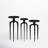 Evian Round Tray Top Pedestal Set of 3 Nesting End Tables, Black-28674720
