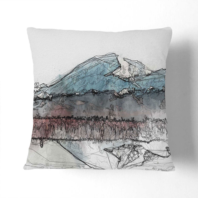 Abstract Square Cushion, 55cm H x 55cm W x 20cm D