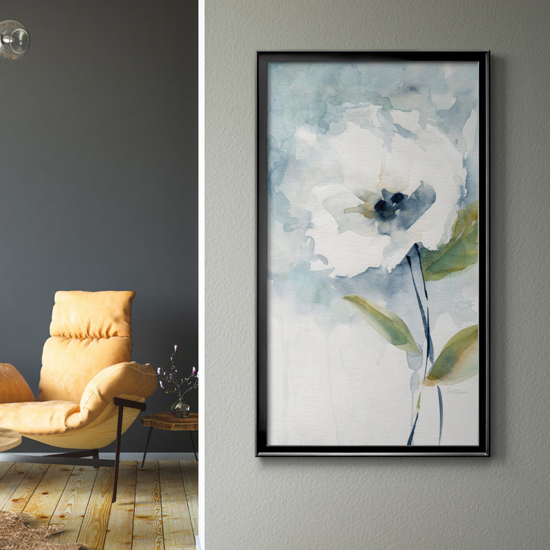 Kiss Of Summer II - Single Picture Frame Painting on Canvas, 28" H x 16" W  x 1" D, Black Framed
