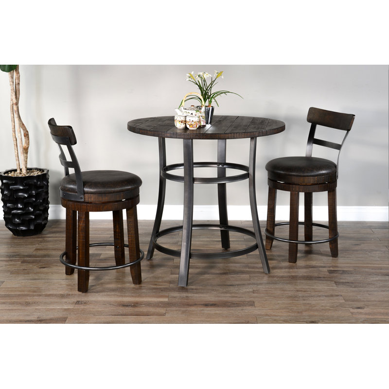 Sunny Designs Counter Height Dining Set, 3 Pieces: Table, 2 Chairs