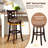 Set Of Bar Stools Swivel Bar Chairs With Footrest, Lattice Backrest-899161090-899161215