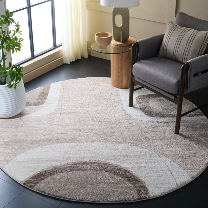 Northport Performance Striped Rug, Round 6'7"