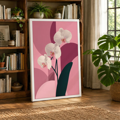 Orchid in Bloom Botanical - Wrapped Canvas