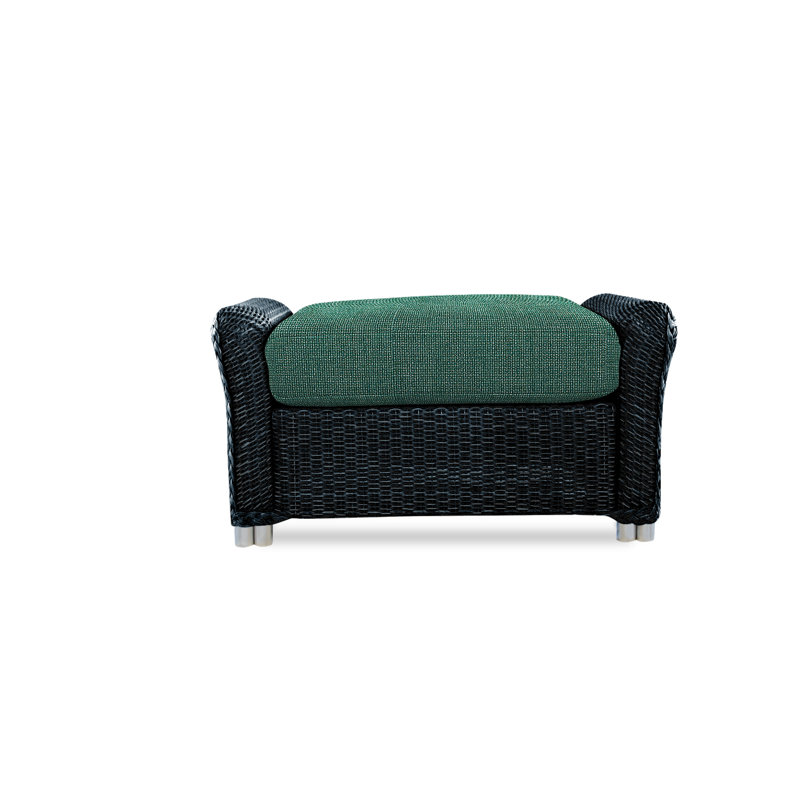 Reflections Outdoor Ottoman, Kitri Sky, Ebony