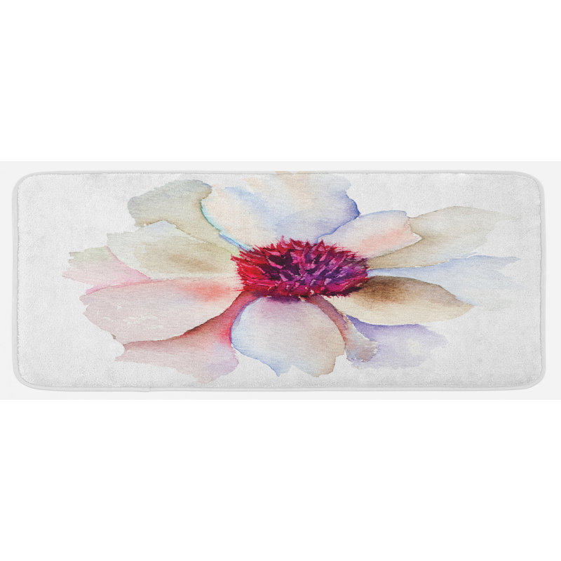 Tapis de cuisine fuchsia crème