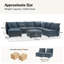 Talani Modern 323cm W 8 Seater Modular Corner Sofas with Hidden Storage-2135040141