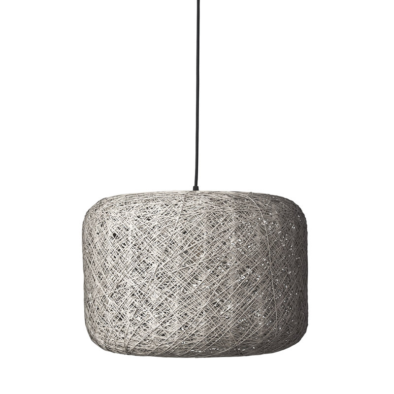 Spin 1 - Light Drum Pendant, Grey, 30cm H x 45cm W x 45cm D