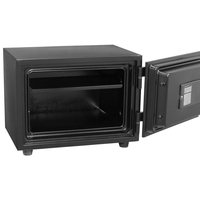 Black Steel Fireproof Digital Lock Security Safe, 0.50 Cu Ft