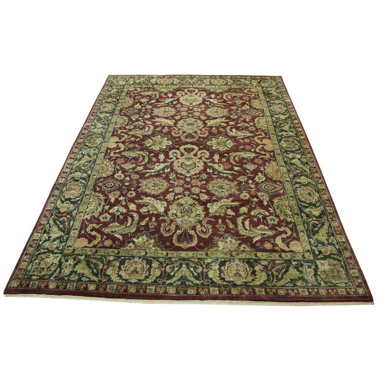 Yennhi One-of-a-Kind 8.9x11.11 Area Rug Burgundy