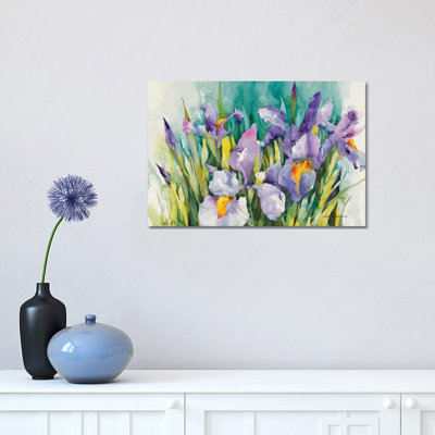 Irises 1 Piece Wrapped Canvas Painting