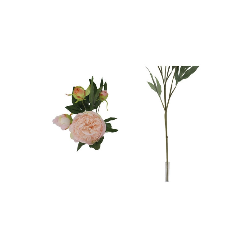 Artificial Light Pink Peony Stems