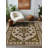 Isabel Collection Digital Print Cotton-Polyester Beige Brown Moroccan Rug-877842886