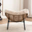 Chaise d'appoint berçante rembourrée Chenille-1979175377