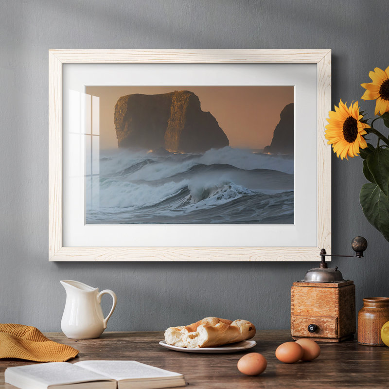 " To The Shore ", White Framed, 26" H x 38" W x 1.5" D
