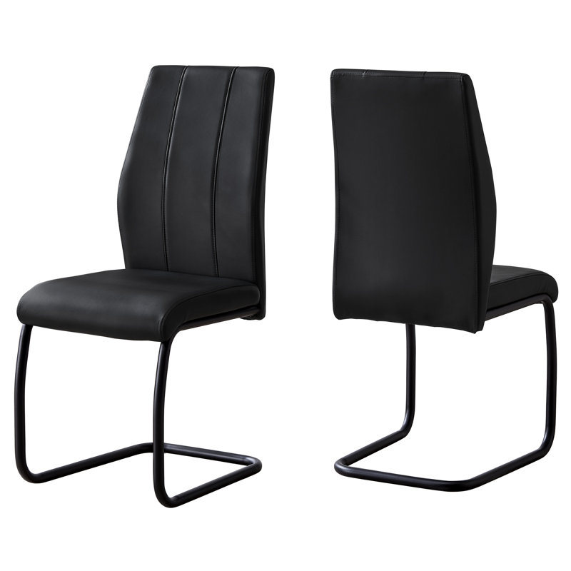 Chaise de salle à manger ou chaise d'appoint rembourrée pour la cuisine ou la salle à manger Carvalho, Noir, Noir