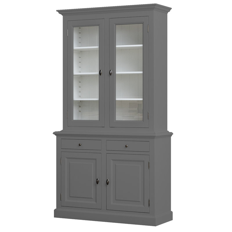 Ava-Kate Display Cabinet, Mouse Grey