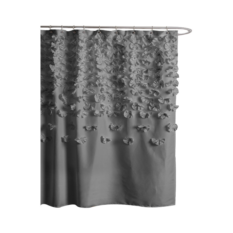 Danielo Polyester Shower Curtain, Grey