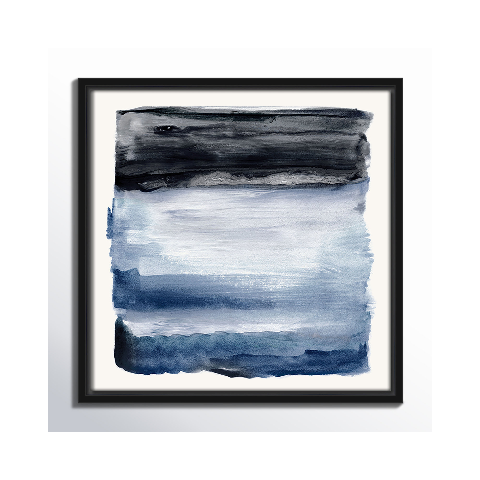Navy Sky I Print by Nan, 13.5" H x 13.5" W, Black
