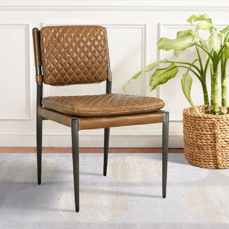 Chaise d'appoint en cuir Vicenza