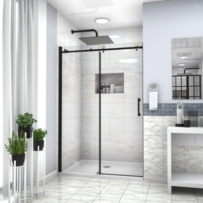 Shower Door 48" W X 76"H Single Sliding Bypass Shower Enclosure