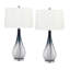 Lampe de table en verre bleu et blanc 31 po Tropea-139196716