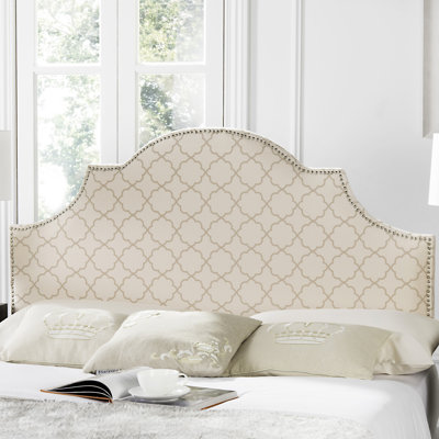Upholstered Cotton Blend Panel Headboard