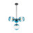 Orrhaen 4-Light Modern Sputnik Sphere Glass Bubble Chandelier-259096041-208477261