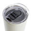 Ensemble de 4 gobelets Mr. Coffee de 680 ml (23 oz) en acier inoxydable avec couvercles et pailles, blanc