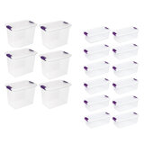 Sterilite 27 Qt Storage Container, 6 Pack, and 6 Qt Storage Container, 12 Pack