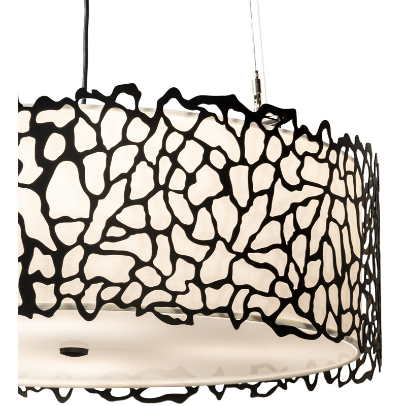 Luminaire suspendu tambour 4 lumières