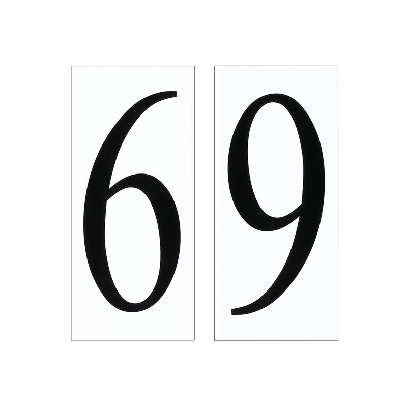 Numéro de maison Brookwood, 6/9, Blanc