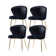 Axia 4 Piece Tufted Velvet Wing Back Side Chair Set