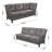 Deb 100.2" Wide Outdoor L-Shaped Patio Set With Cushions-145000318-145000313